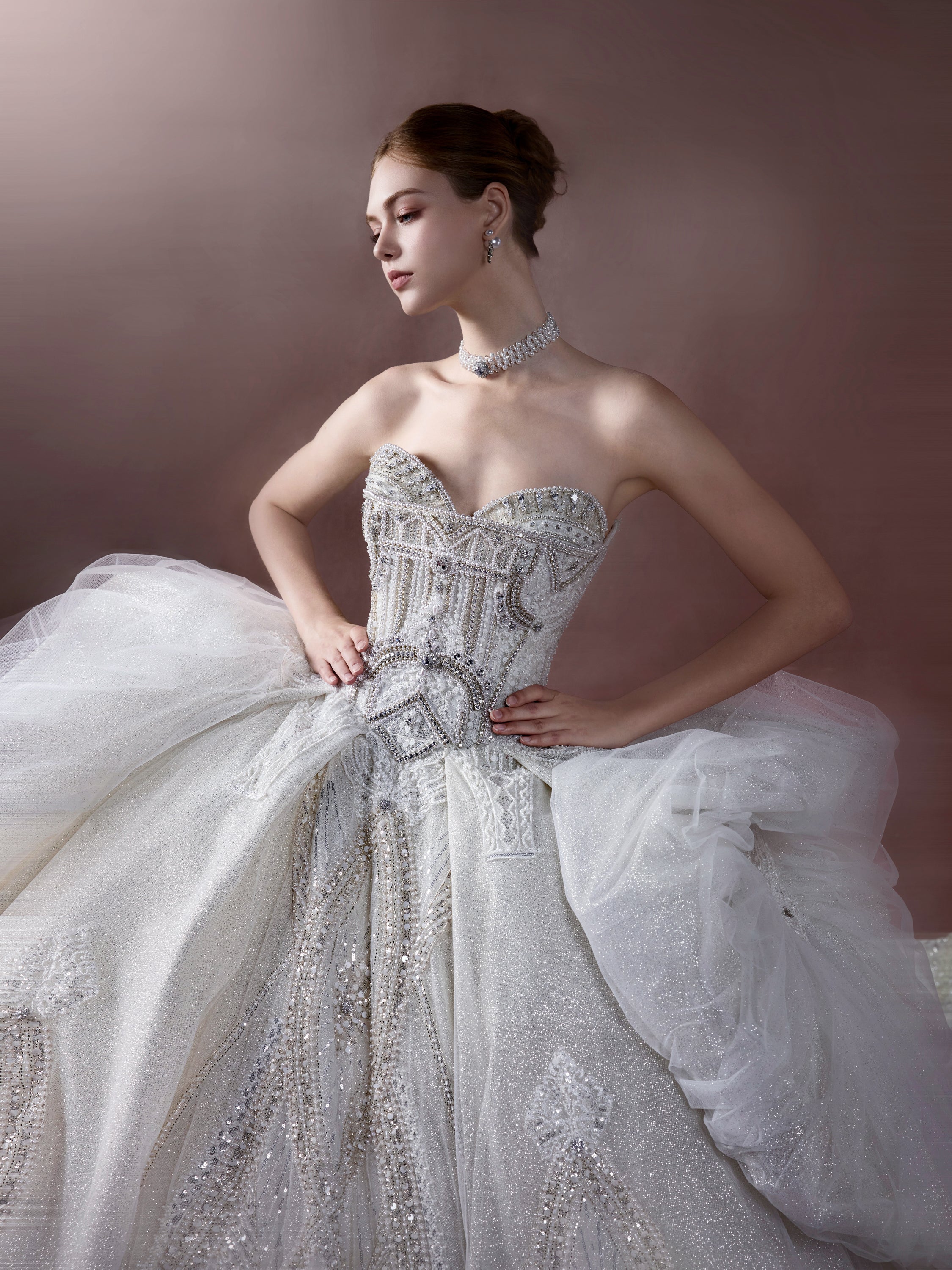 Luxury KNIGHTLY bridal gown featuring handcrafted details and premium fabrics for the modern bride